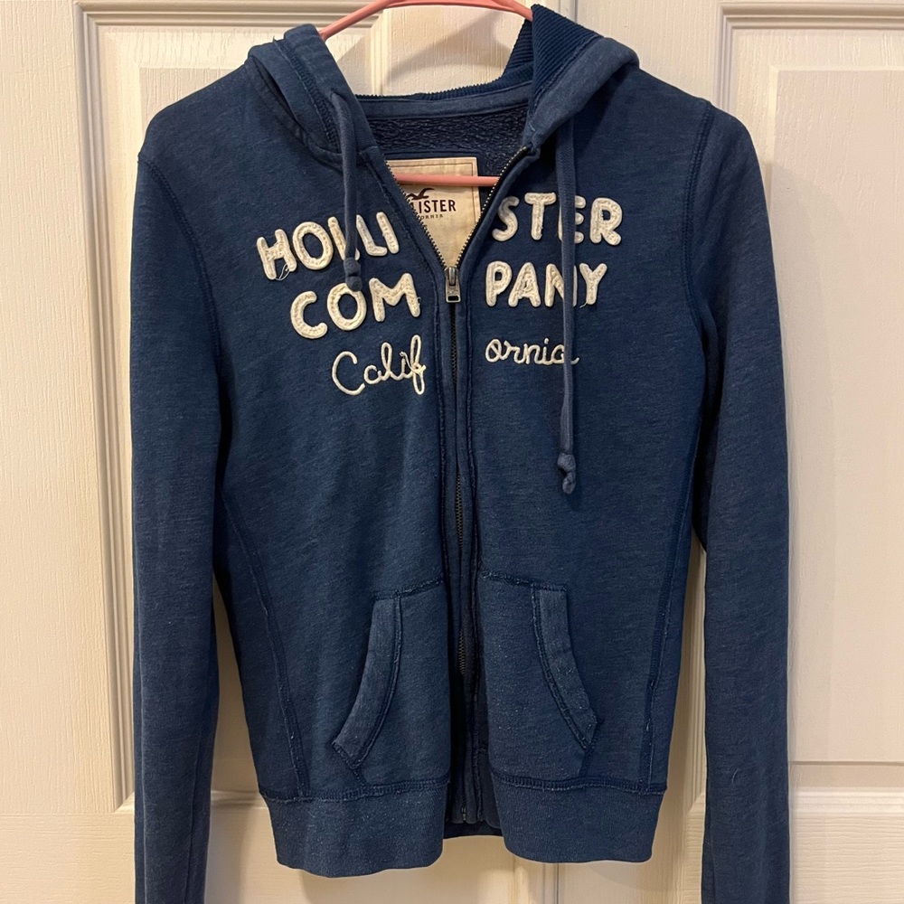 Blue Hollister hoodie sweatshirt size small